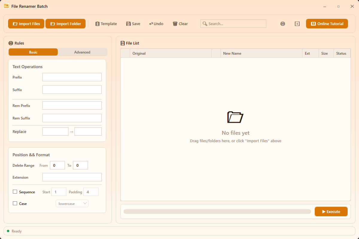 File Renamer Batch 主界面