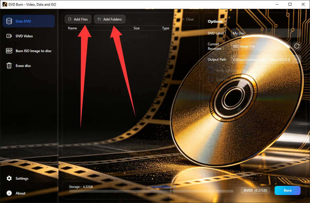 Add files and folders