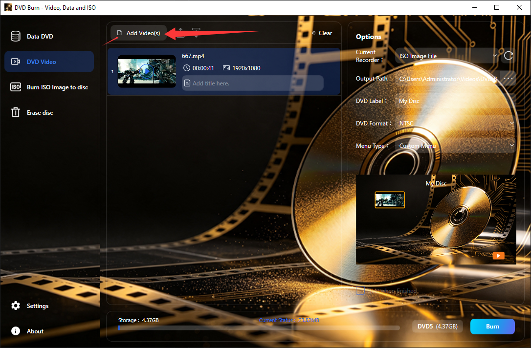 Add video files