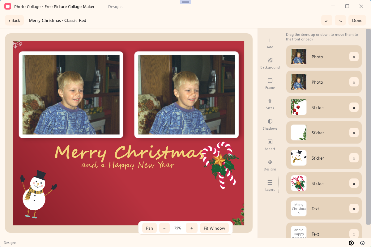 Design editor screenshot