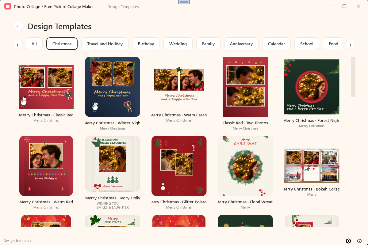 Design templates screenshot