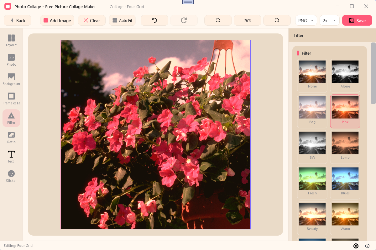 Filter panel screenshot