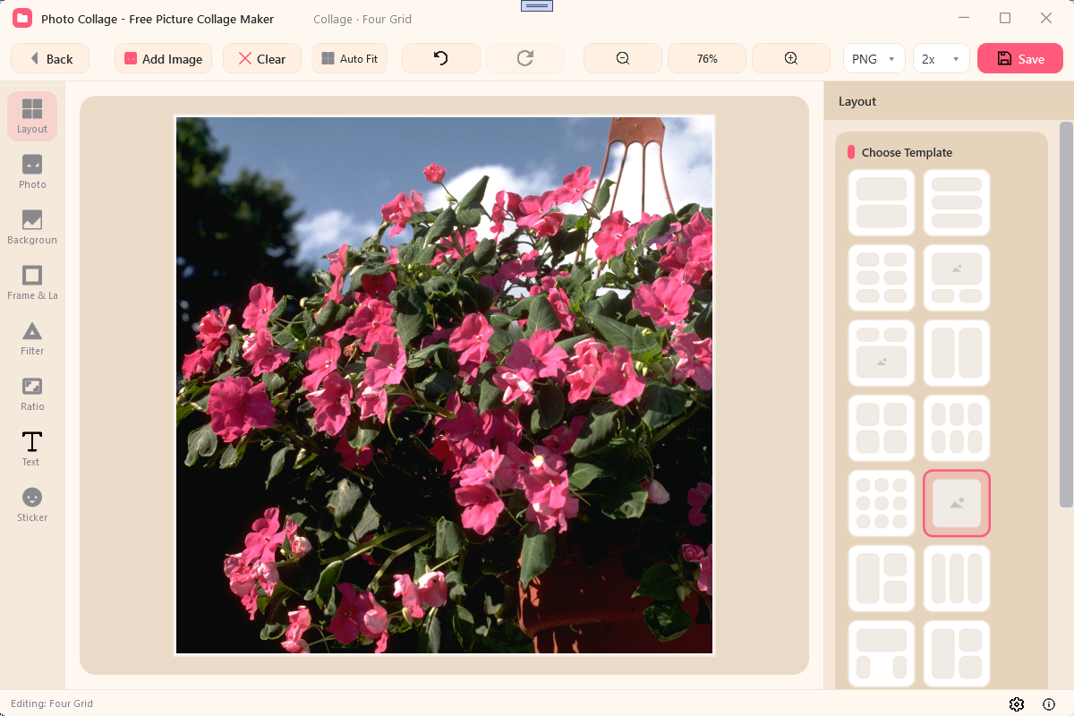 Collage editor screenshot