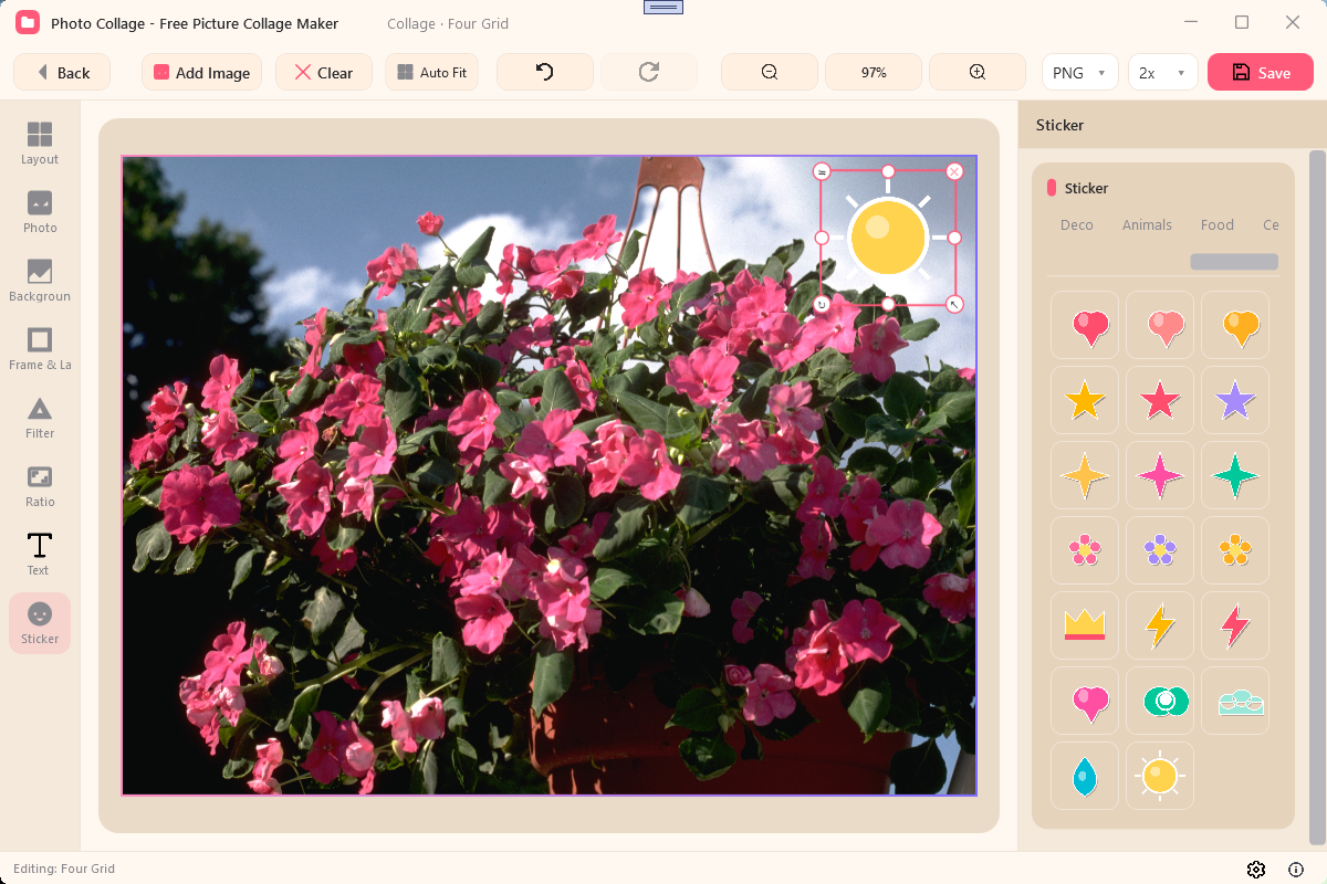 Sticker tool screenshot