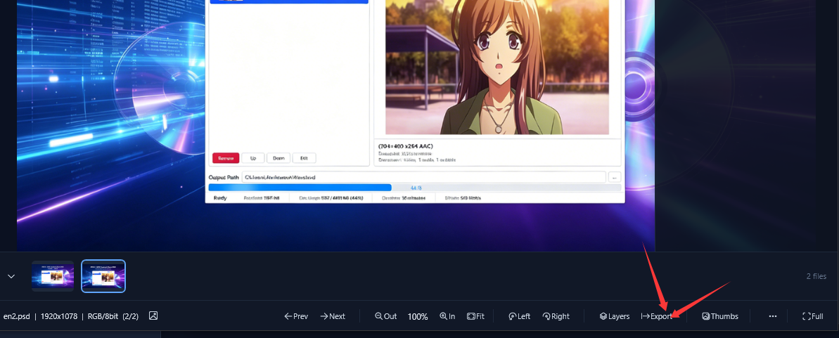 Export screenshot