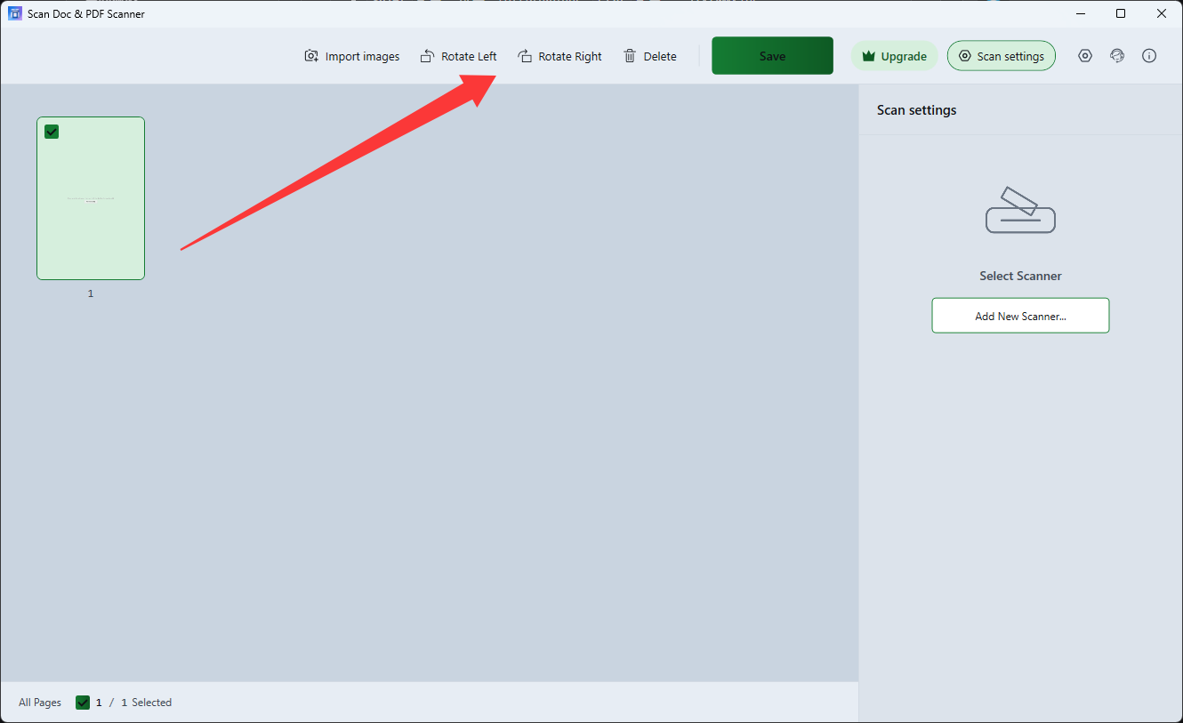 Top bar editing buttons