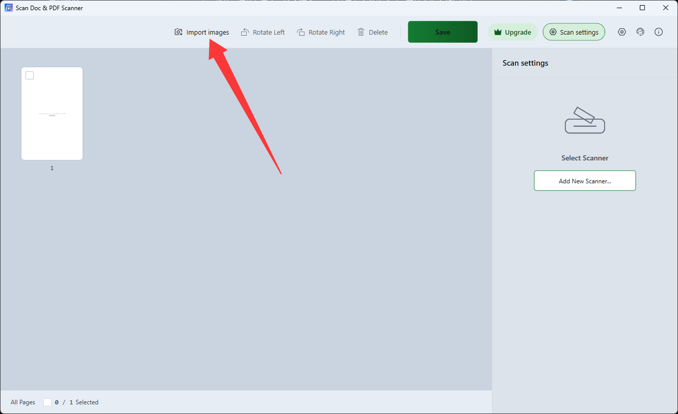 Importing images