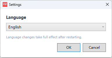 Language settings