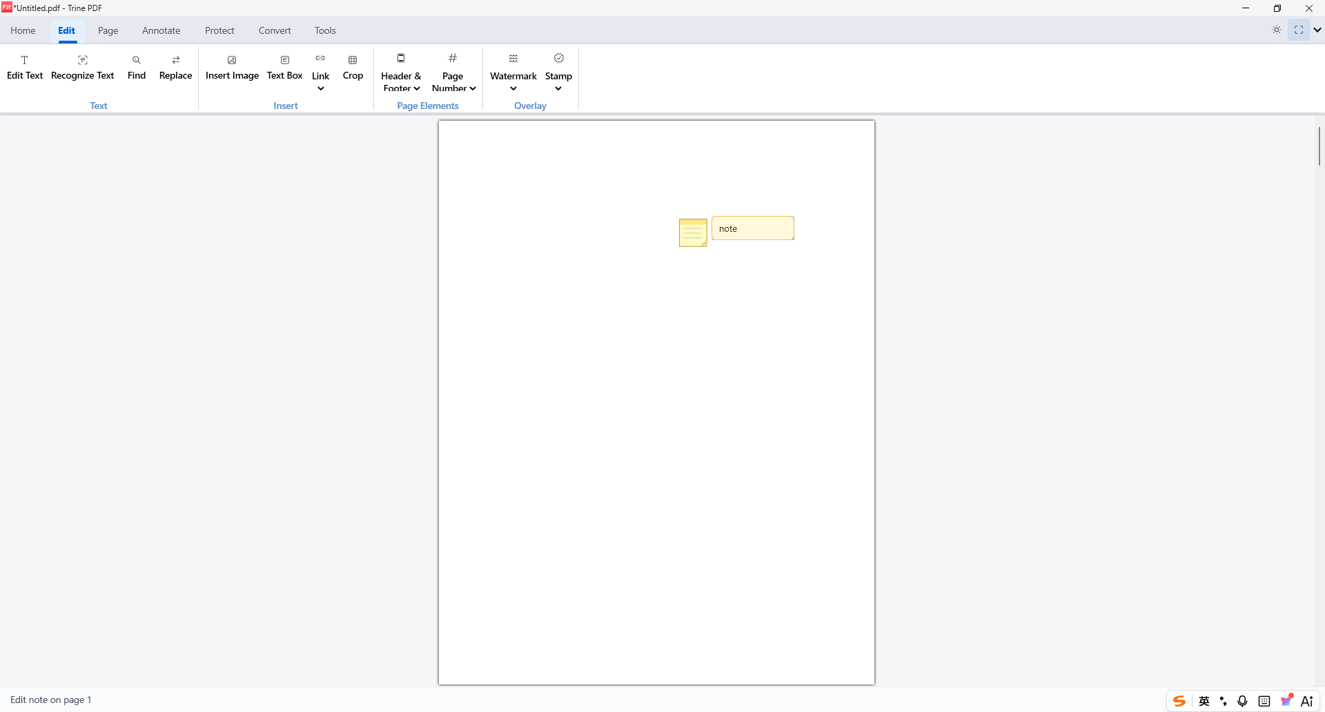Sticky note hover preview