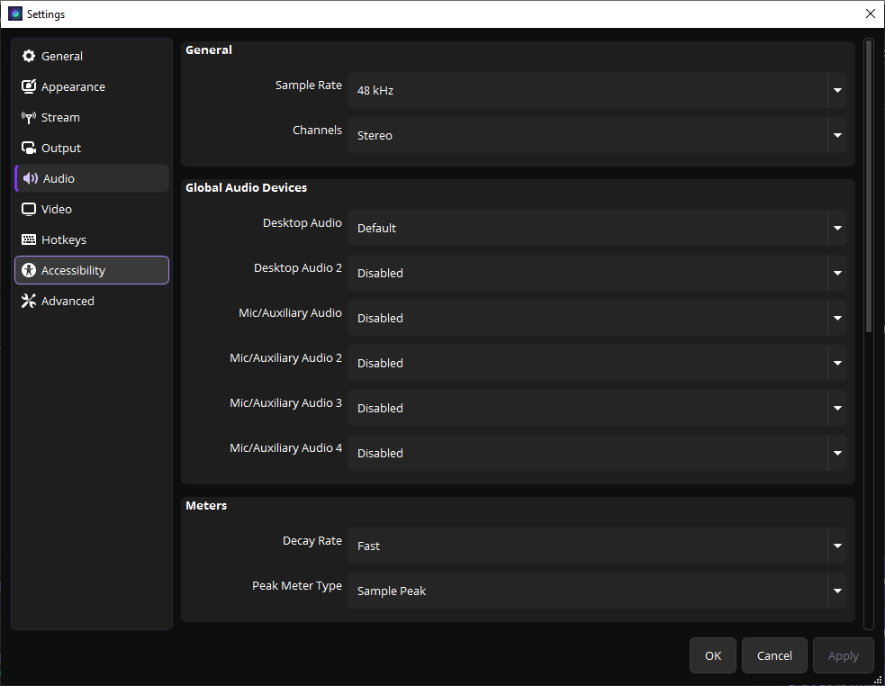Audio Settings