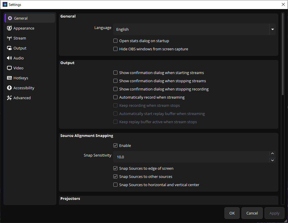 General Settings