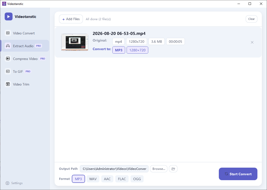 Video Codec Playback Example Videotanstic: Video Converter, Compress Video, Extract Audio, GIF Maker ...