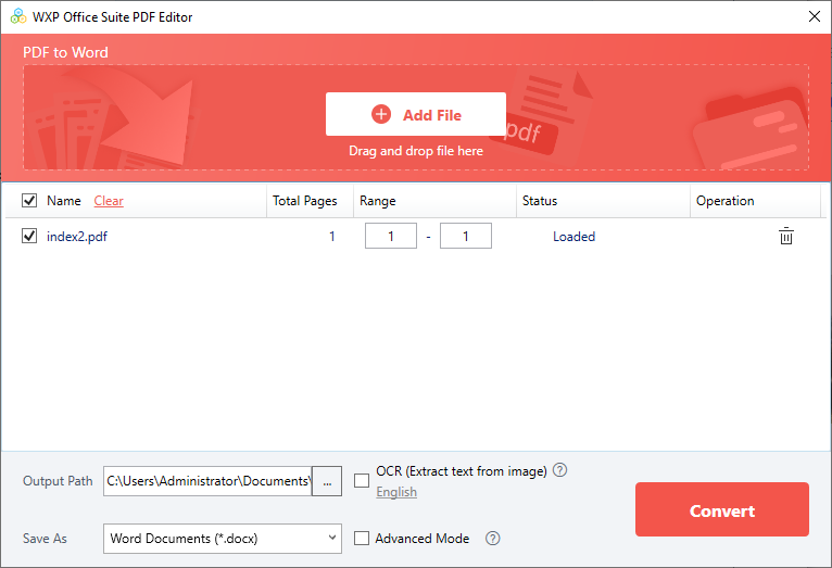 PDF to Documents with a file added