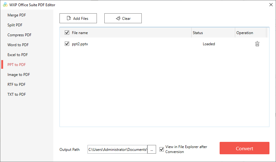 PowerPoint to PDF with a file added